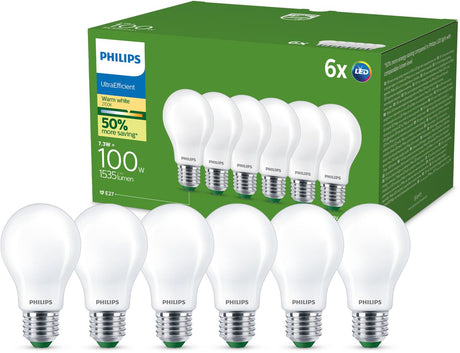 Philips led philips filament bulb mat 100w a60 e27 x6