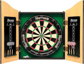 Harrows pro’s choice complete set – sisal dartbord, kabinet, darts en scoreborden - engelhart