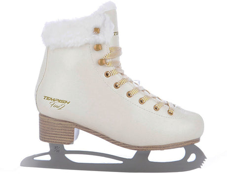 Tempish – fine ii – kunstschaatsen – schaatsen dames – beige – verstevigde enkelsteun premium kunstleer – maat eu 39