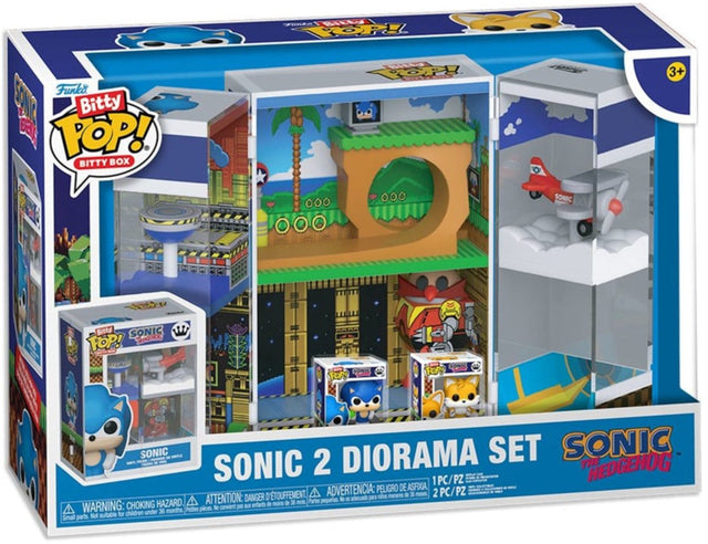 Sonic the hedgehog sonic 2 diorama set (bitty pop! bitty box) unisex funko bitty pop! - neutraal - standard