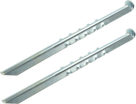Proplus grondpennen tentharingen van metaal - 40 cm - 2x stuks - xxl size - kampeer artikelen voor tent of windscherm
