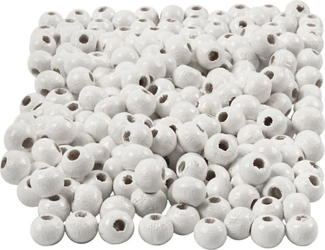 Creativ company cc houten kralen 5 mm wit 150 stuks