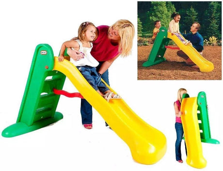 Little tikes glijbaan large slide - peuter -voor buiten - groen geel