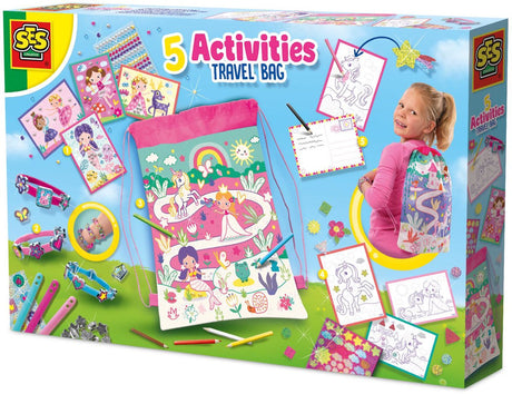 Ses creative 5 activiteiten rugzak met diamond painting kaarten - vanaf 3 jaar - reisspel - schoencadeautjes sinterklaas