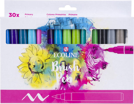 Ecoline brush pen set primair | 30 colours
