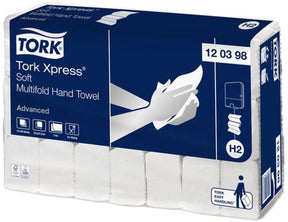 Tork 120398 xpress multifold handdoek h2 2-laags wit 3780 stuks (120398)
