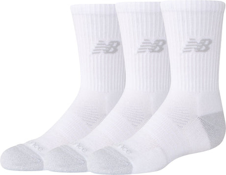 New balance youth active crew socks 3 pack unisex sportsokken - white