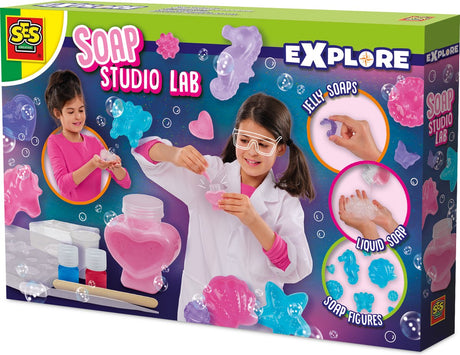 Ses creative studio lab zelf zeep maken met vormpjes en geuren - vanaf 8 jaar - experimenteerset - goed uitwasbaar - schoencadeautjes sinterklaas