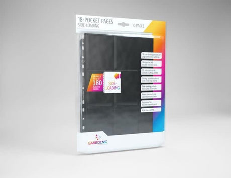 Gamegenic - sideloading 18-pocket pages 10 pcs pack black