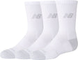 New balance youth active crew socks 3 pack unisex sportsokken - white