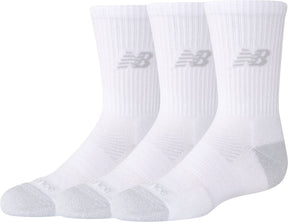 New balance youth active crew socks 3 pack unisex sportsokken - white