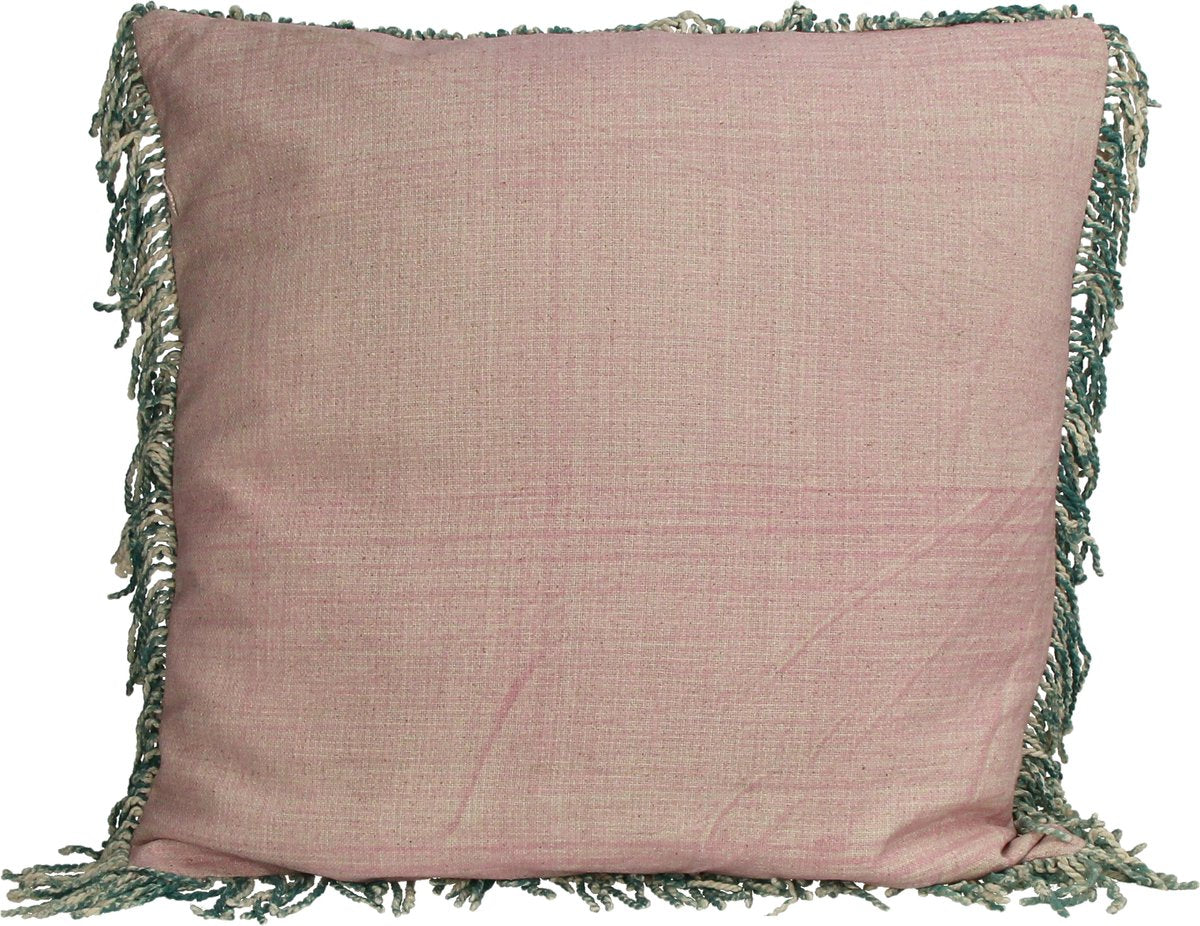 Hd collection kussen franjes katoen 45x45xcm