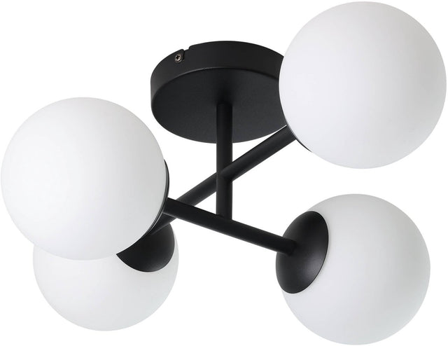 Eglo castrovido plafondlamp - badkamer - g9 - 47.5 cm - zwart wit