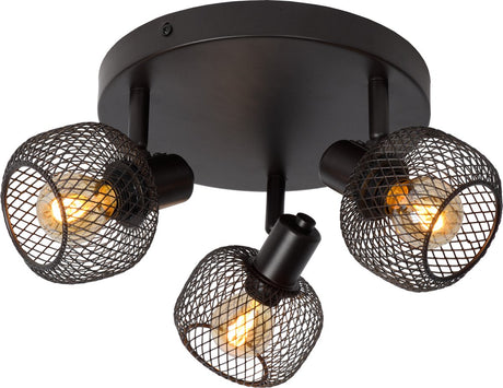 Lucide maren - plafondspot (plafondlamp) - ø 37 cm - 3xe14 - zwart