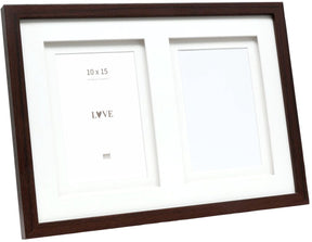 Deknudt frames multifotolijst - bruin - passe-partout - 2 foto's 10x15