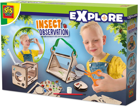 Ses creative insecten observatie - set met vergrootglas, tang en boxen - vanaf 5 jaar - buitenspeelgoed - schoencadeautjes sinterklaas