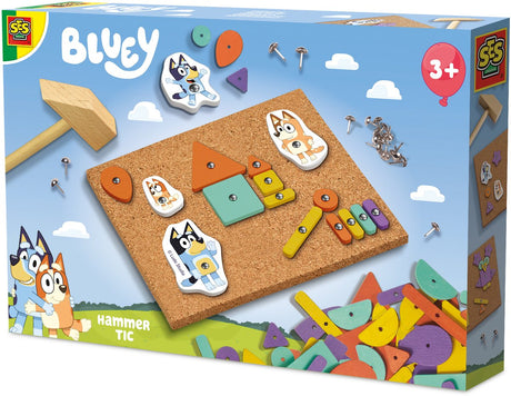 Ses creative bluey hamertje tik met kurken mat en houten hamer - vanaf 3 jaar - schoencadeautjes sinterklaas