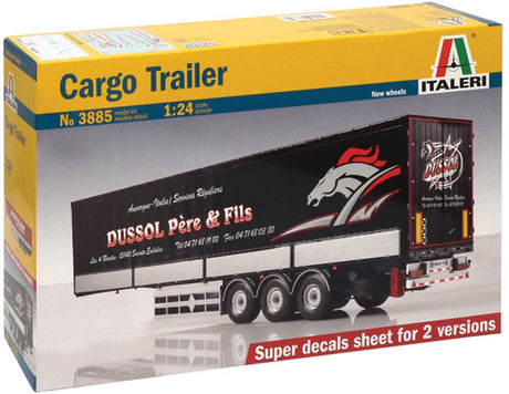 Italeri modelbouwpakket militaire voertuigen - 3885 cargo trailer plastic - 1:24 - modelbouw