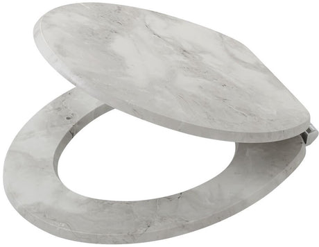 Tiger marble - wc bril - softclose - mdf - wit grijs