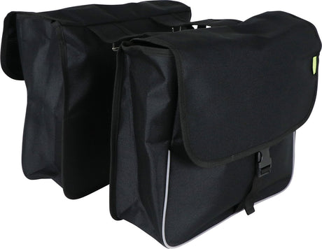 Dresco basic shopper dubbele fietstas 32 liter nylon zwart