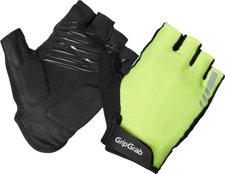 Gripgrab - women's ride padded korte vinger zomer fietshandschoenen voor dames met padding - vrouwen - geel hi-vis xs