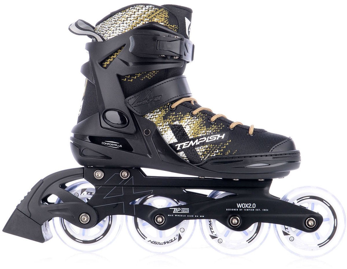 Tempish wox 2.0 84 skeelers - inline skates - dames - zwart goud - maat 40