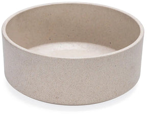 Designed by lotte noor voerbak hond - eetbak drinkbak - vaatwasserbestendig - bamboe - beige - 17 cm l