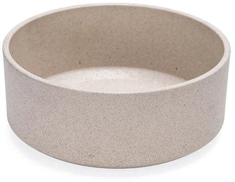 Designed by lotte noor voerbak hond - eetbak drinkbak - vaatwasserbestendig - bamboe - beige - 17 cm