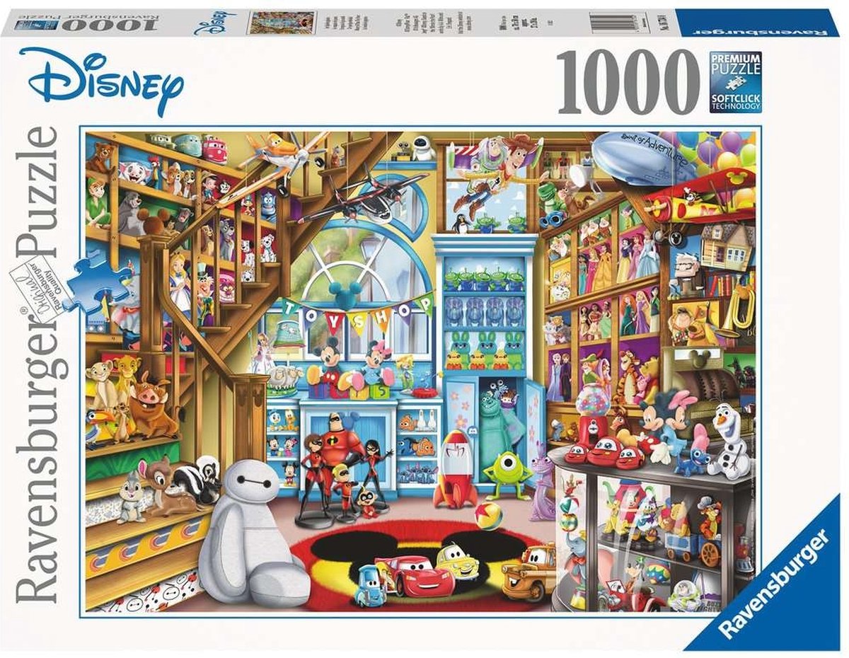 Ravensburger puzzel disney in de speelgoedwinkel - legpuzzel - 1000 stukjes