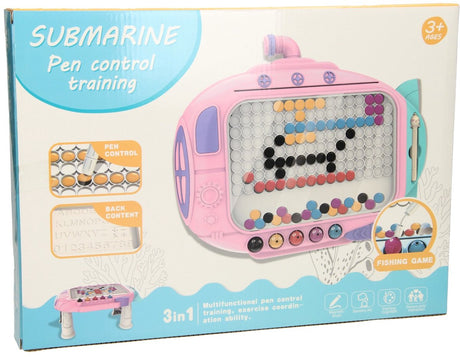 Lobbes speelgoed bv kleuren buttons spel met magnetische pen roze