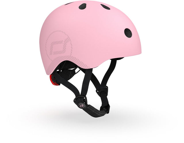Scoot ride helmet – sporthelm – m l 55-59 cm – led achterlicht – magnetische sluiting – verstelbaar – roze m l