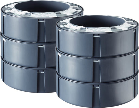 Tommee tippee simplee sangenic navulcassette set van 6 navulcassettes, alleen geschikt voor de simplee sangenic luieremmers, geurbestrijding en antibacteriële werking, 100% gerecycled frame