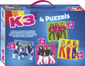 K3 - puzzel - 4in1 puzzel - sterretjes