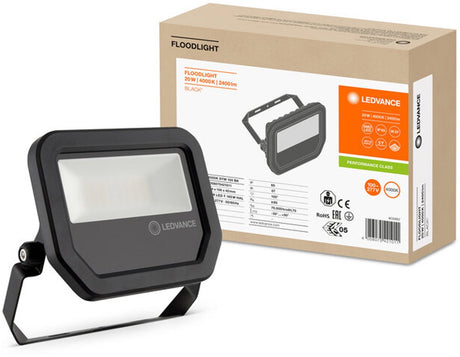 Ledvance led floodlight 17w 2400lm ip66 3000k zwart - 4099854305788 - e3zwd