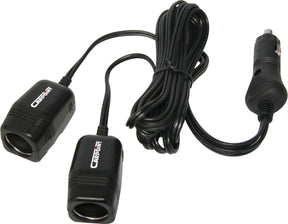 Carpoint 2-weg aanstekerdoos – 12v 10a – 2 meter kabel – ce keur – dubbele aansluiting – voor auto accessoires