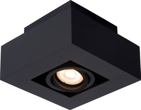 Lucide xirax - plafondspot (plafondlamp) - led dim to warm - gu10 (mr16) - 1x5w 2200k 3000k - zwart