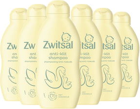 Zwitsal - shampoo - anti-klit - baby - 6 x 200 ml