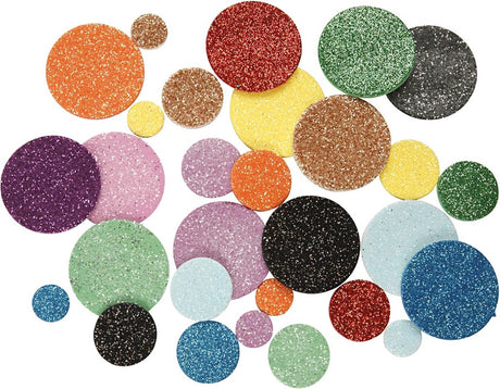 Creativ company creotime foamstickers cirkels glitter 150 stuks