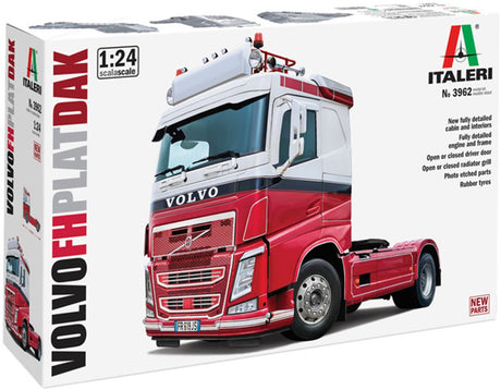 Italeri modelbouwpakket vrachtwagens - 3962 volvo fh4 truck 4x2 plat dak plastic - 1:24 - modelbouw