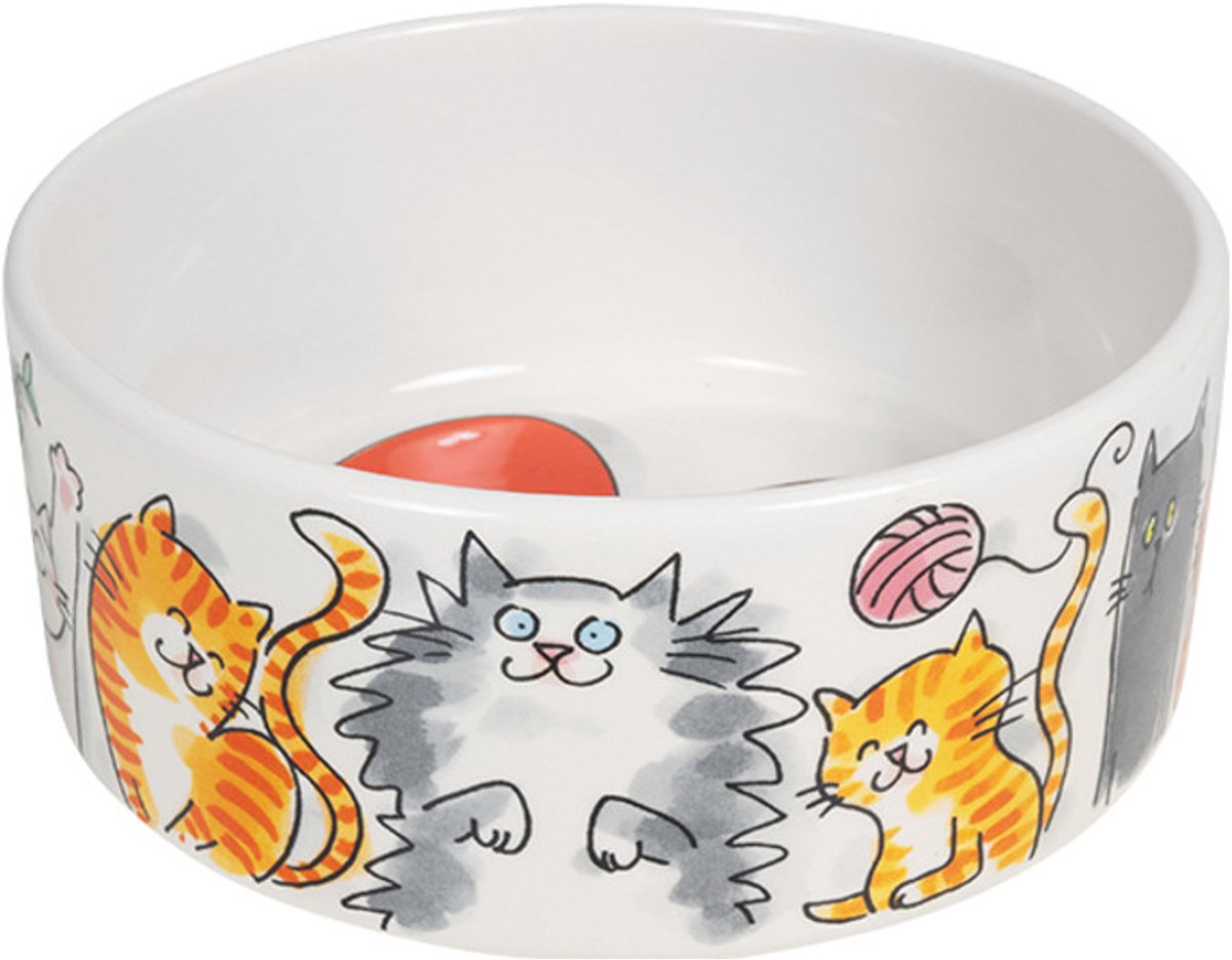 Blond amsterdam voerbak aardewerk cat 15,5x6,5cm multi