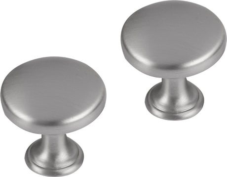 Differnz knop rond - bol - 30 mm - mat chroom