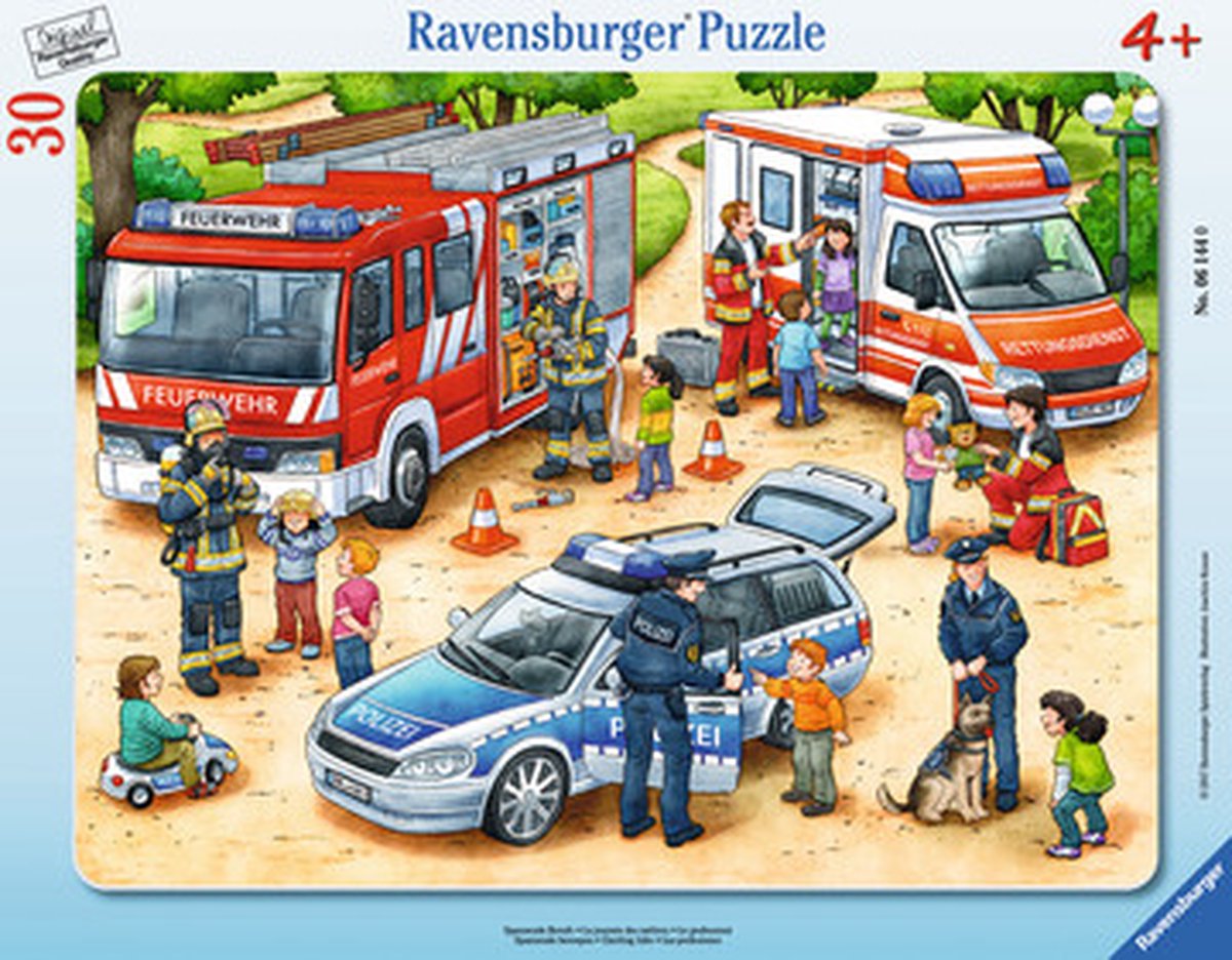 Ravensburger puzzel framepuzzel spannende beroepen - 30 stukjes - kinderpuzzel