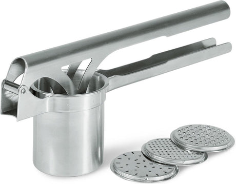 Gefu tri star® aardappel- en spätzlepers – inclusief 3 verwisselbare schijven – rvs