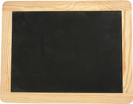 Creativ company krijtbord met houten rand – zwart schoolbord – decoratief krijtbordje – 19x24 cm