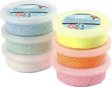 Foam clay ®, glitter, pastelkleuren, 14 gr, 6 doosje