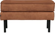 Woood rodeo hocker op poten - recycle leer - cognac - 45x84x54