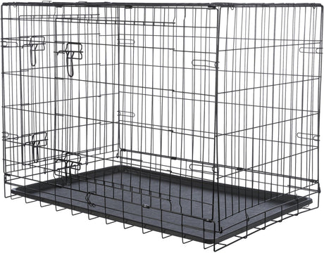 Trixie hondenkennel - inklapbaar, zwart - 93x62x69 cm, met veiligheidssloten, kunststof schuiflade