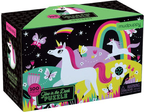 Mudpuppy eenhoorns puzzel 100 delen - lichtgevend in het donker