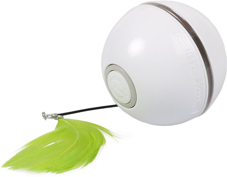 Ebi - speelgoed voor dieren - kat - ball chaser 6,4x6,4x6,4cm wit groen - 1st