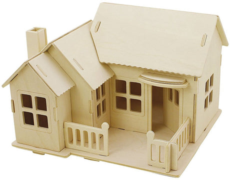 Creativ company 3d houten constructie set huis